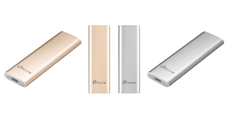 Plextor EX1 128GB SSD Portable External USB 3.1 Gen2 Type C (Gold &amp; Silver) 